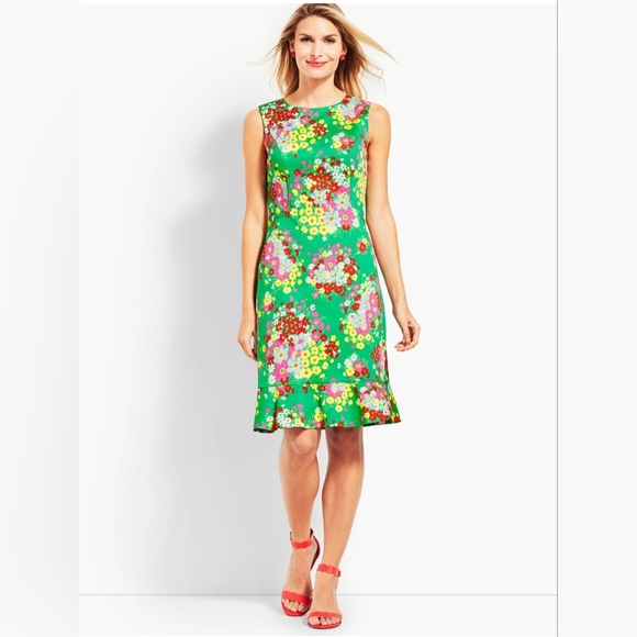 Talbots Dresses & Skirts - Talbots Floral Springtime Shift Dress 6P With Matching Cardigan